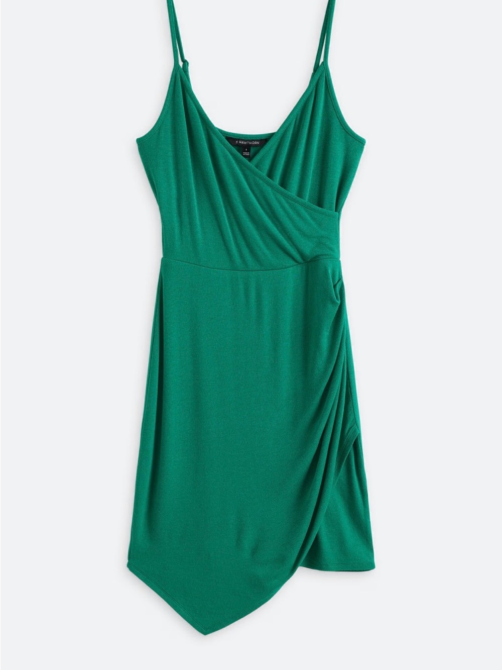 41 Hawthorn Emerald Green Asymmetrical Wrap Dress